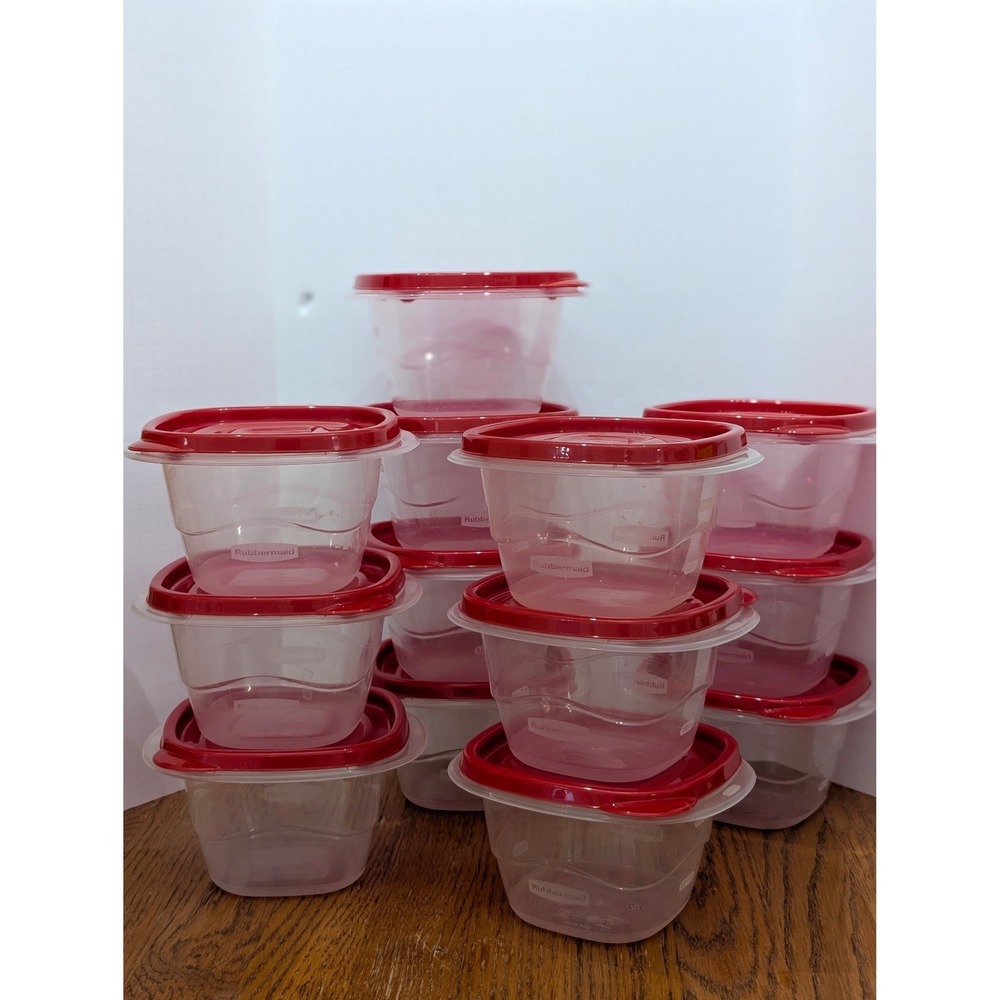Rubbermaid Take Alongs with Lids 2.1 Cup Food Storage Containers Red 26pc Set
